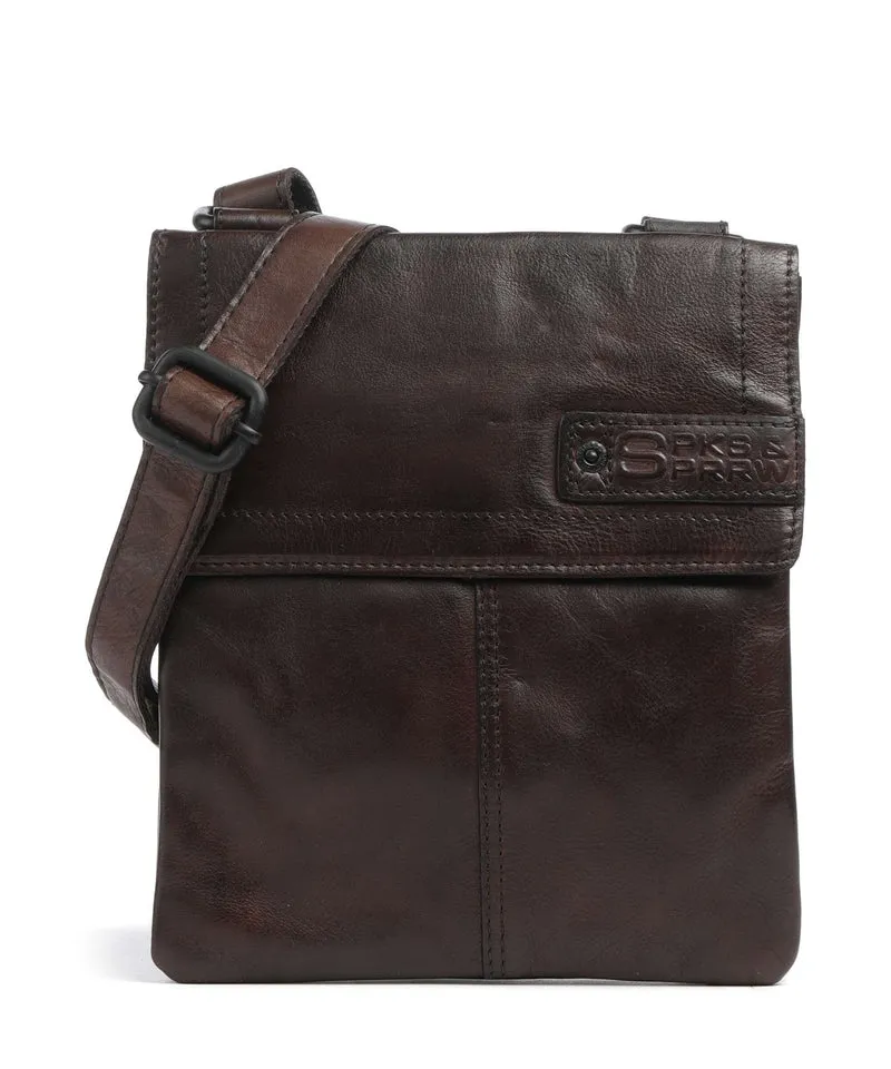 Spikes & Sparrow Apache Jake Crossover väska dark brown