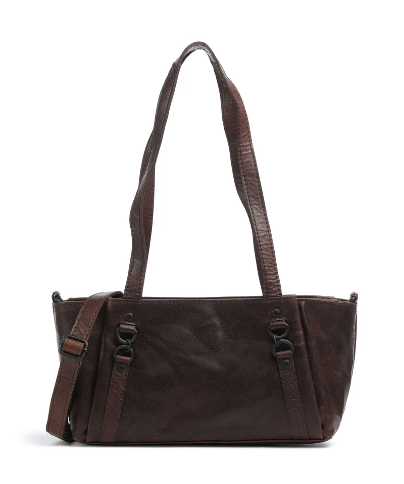 Spikes & Sparrow Bronco Starlet Axelremsväska dark brown