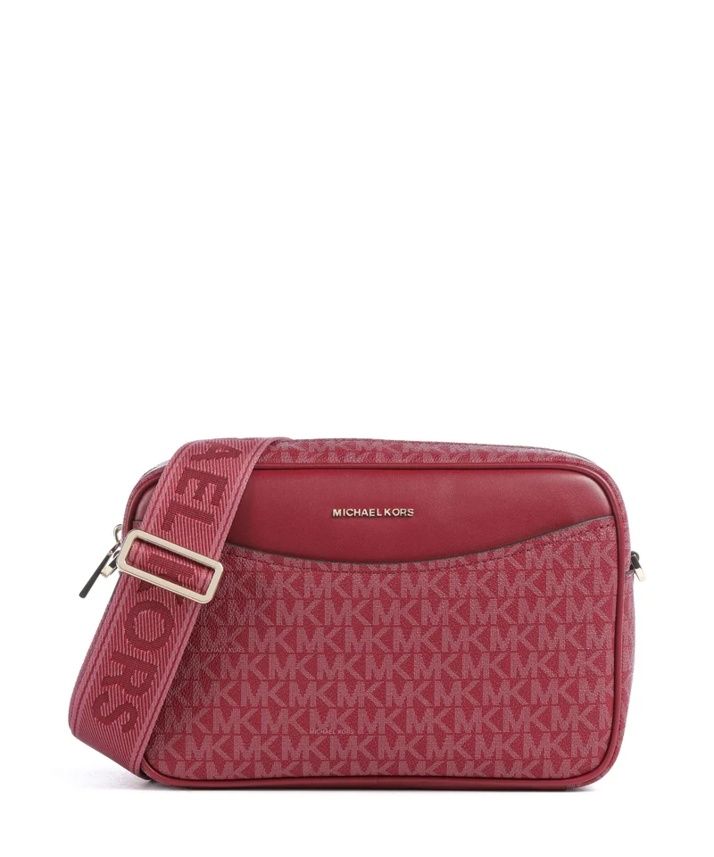 Michael Kors Bev Large Crossover väska deep red