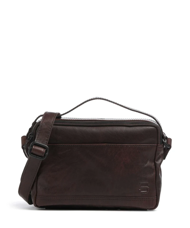 Spikes & Sparrow Bronco Randell Crossover väska dark brown