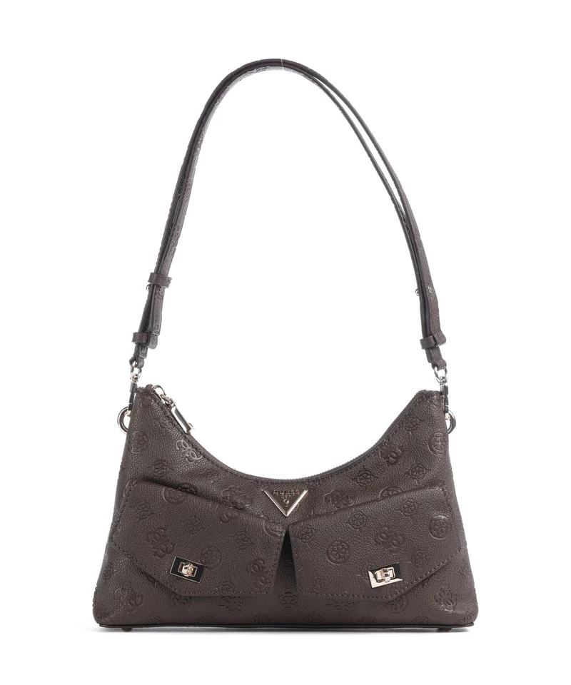 Guess Blake Axelremsväska brown logo