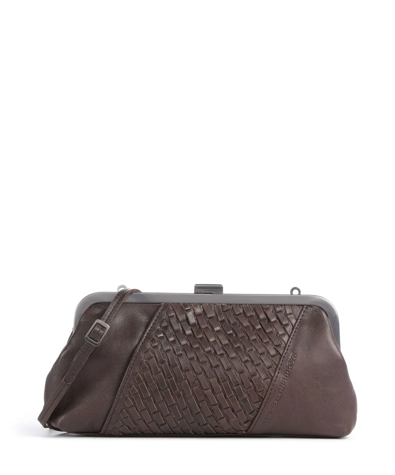 Spikes & Sparrow Woven Susy Crossover väska dark brown