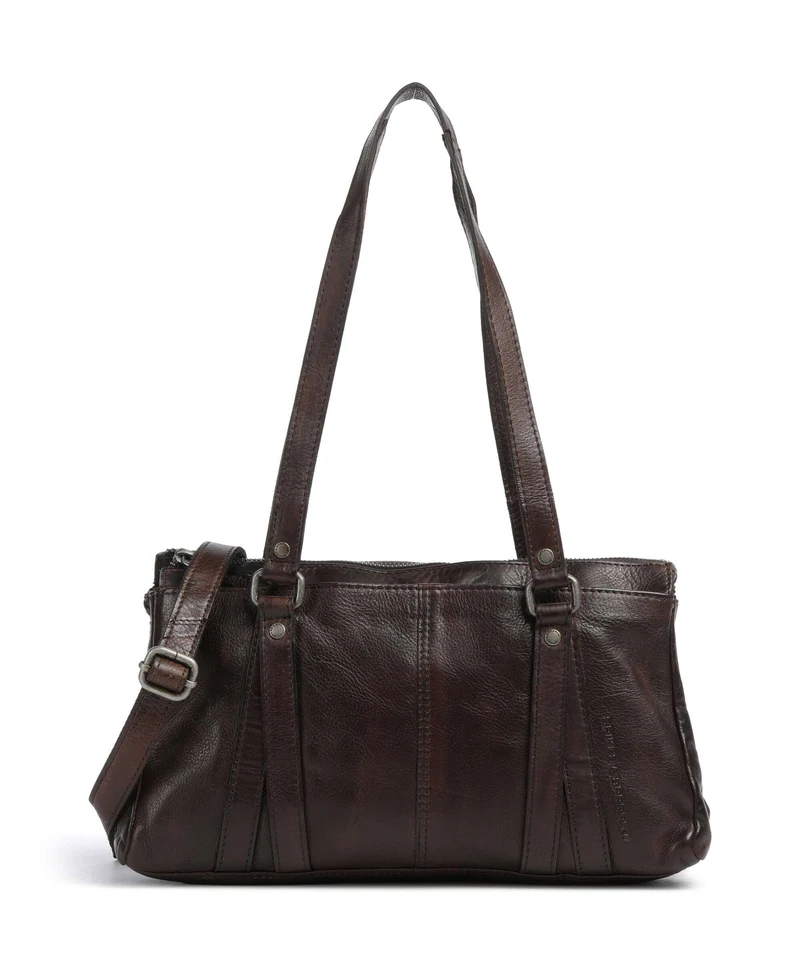 Spikes & Sparrow Apache Christabelle Axelremsväska dark brown