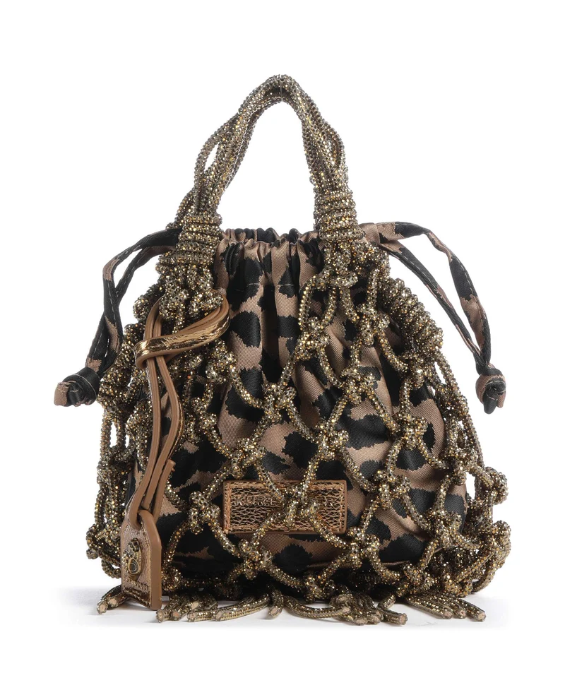 Kurt Geiger Macrame Mini Crystal Crossover väska bronze