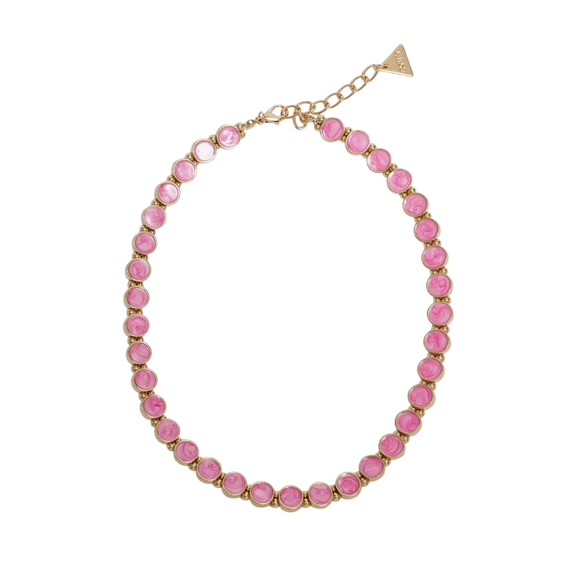 Ava Petite Pearl Necklace - Gold W Pearl Strong Pink