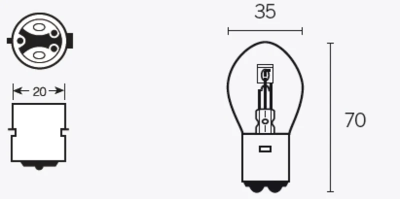 TECNIUM B35 Light Bulbs 12V 35/35W - x10 1079298