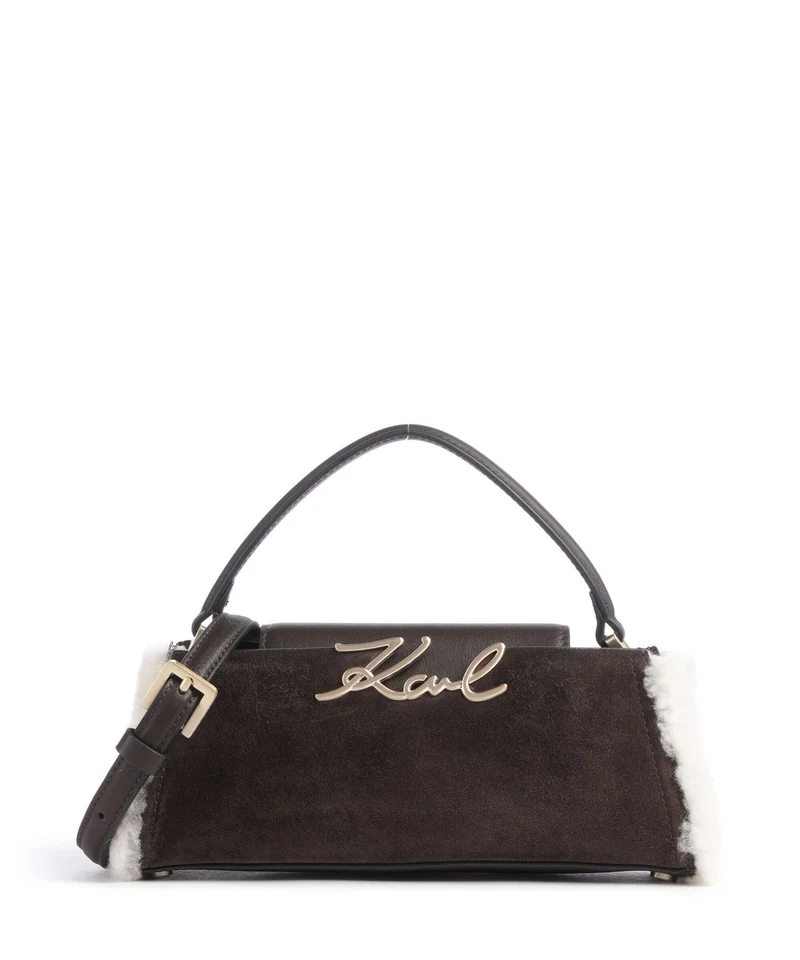 Karl Lagerfeld K/Signature Mini Crossover väska tobacco