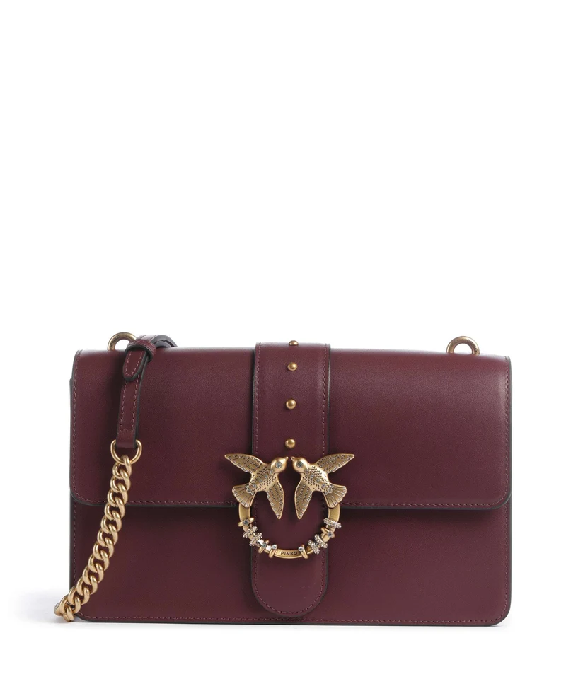 Pinko Love One Classic New Buckle Crossover väska ribes intenso/antique gold
