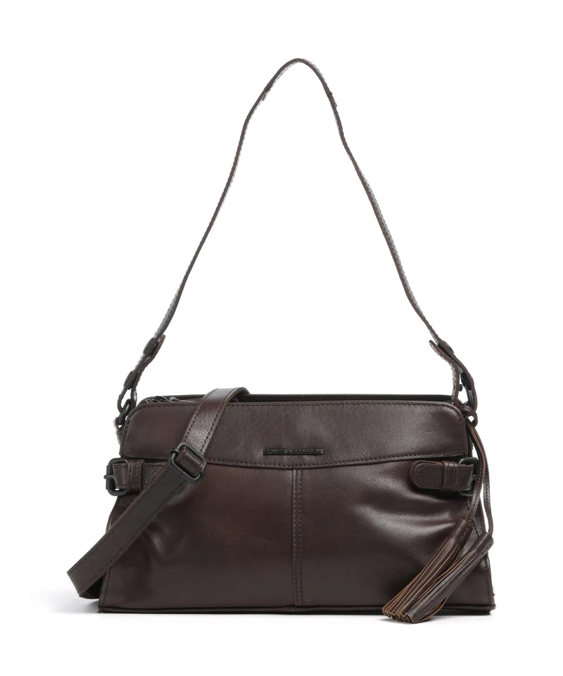 Spikes & Sparrow Hudson Madelon Axelremsväska dark brown