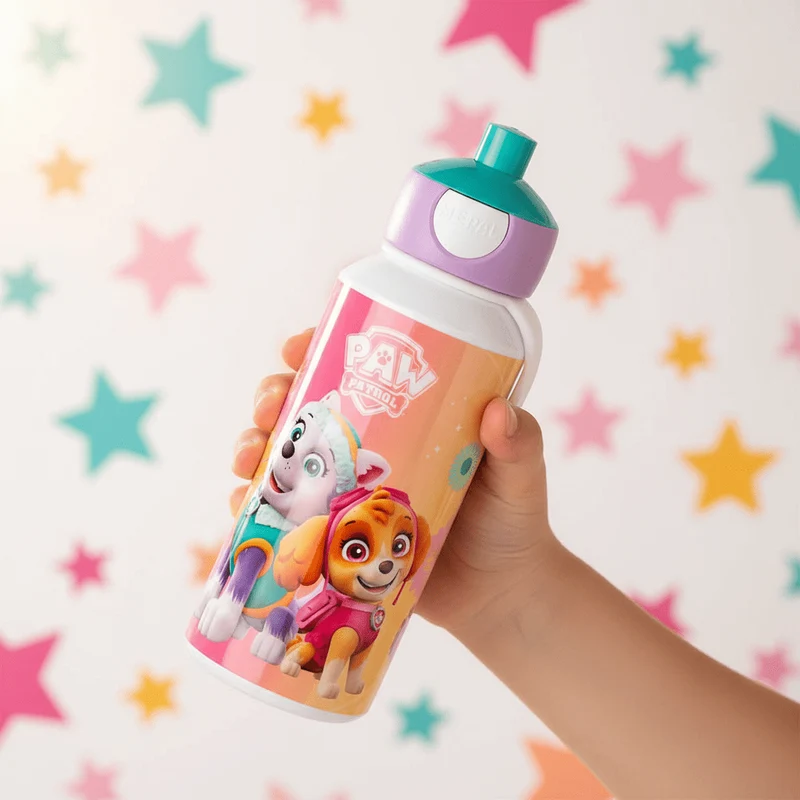 Paw Patrol rosa Pop Up Vattenflaska 400 ml