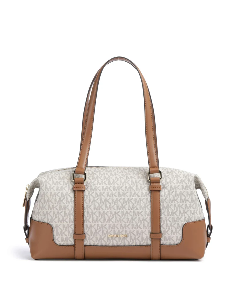 Michael Kors Teddi Large Axelremsväska vanilla/acorn