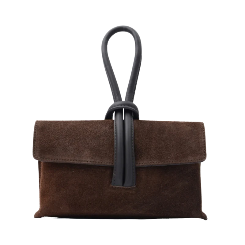 Barletta in Suede - Dark brown suede