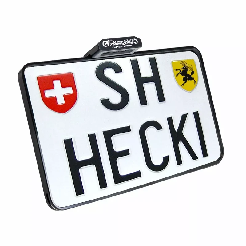 HEINZ BIKES LIC.PLT. W/TL BK SWITZ HBSIKZ-MB-CH