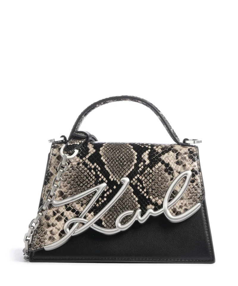 Karl Lagerfeld K/Signature 2.0 Small Crossover väska natural snake aop