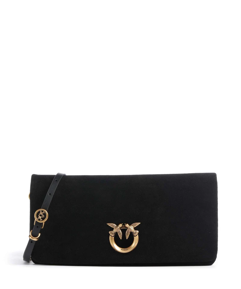 Pinko Click Soft Horizontal Classic Crossover väska nero/antique gold