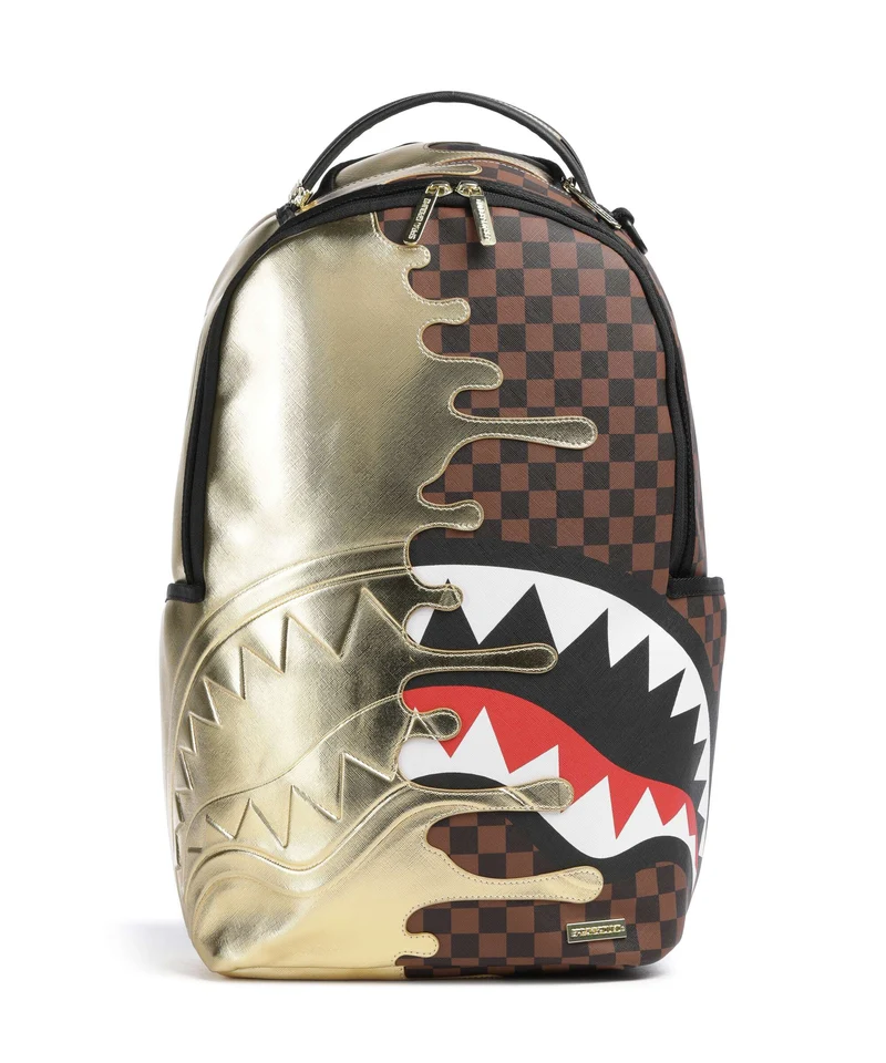 Sprayground Sharks In Paris Gold Drip Ryggsäck black/gold