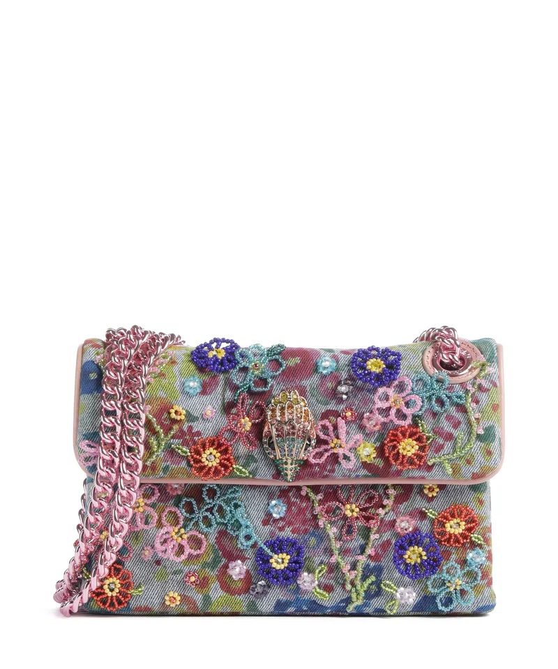 Kurt Geiger Kensington Mini Flower Axelremsväska blue