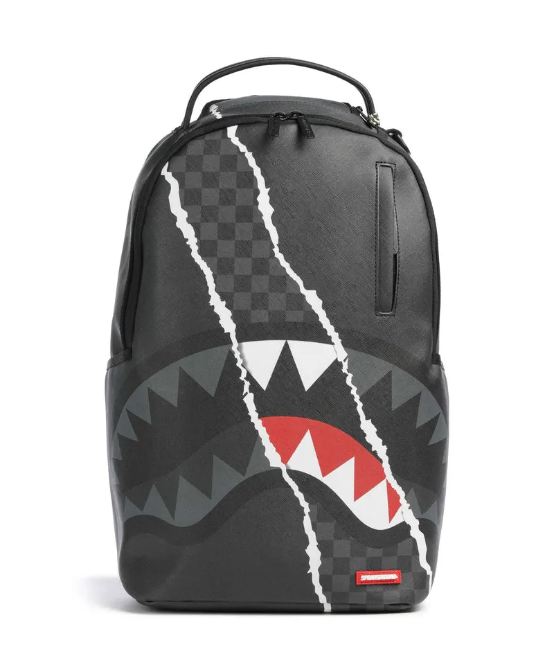 Sprayground Center Rip Revealing Gray Check Ryggsäck black