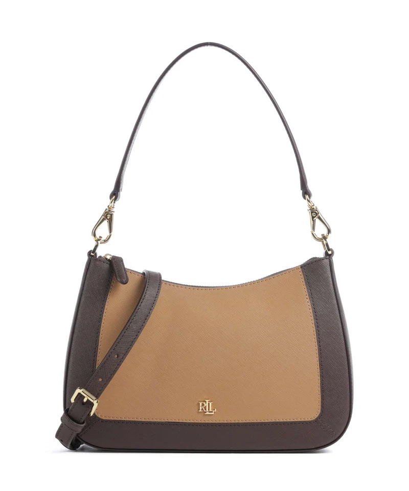 Lauren Ralph Lauren Danni 26 Axelremsväska camel/chestnut brown