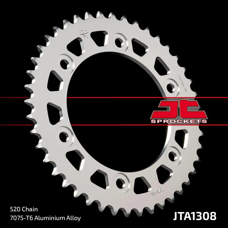 JT SPROCKETS Aluminium Ultra-Light Rear Sprocket 1308 - 520 JTA1308.43BLK