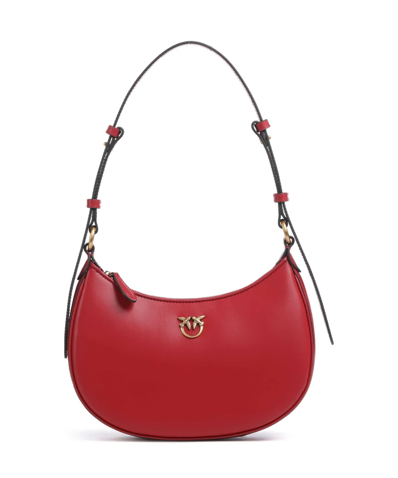 Pinko Half Moon Mini Axelremsväska rosso rio/antique gold