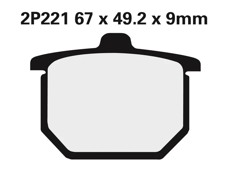 NISSIN Street Semi-Metallic Brake pads - 2P-221NS 2P-221NS