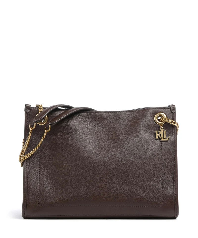 Lauren Ralph Lauren Bradley Medium Axelremsväska chestnut brown