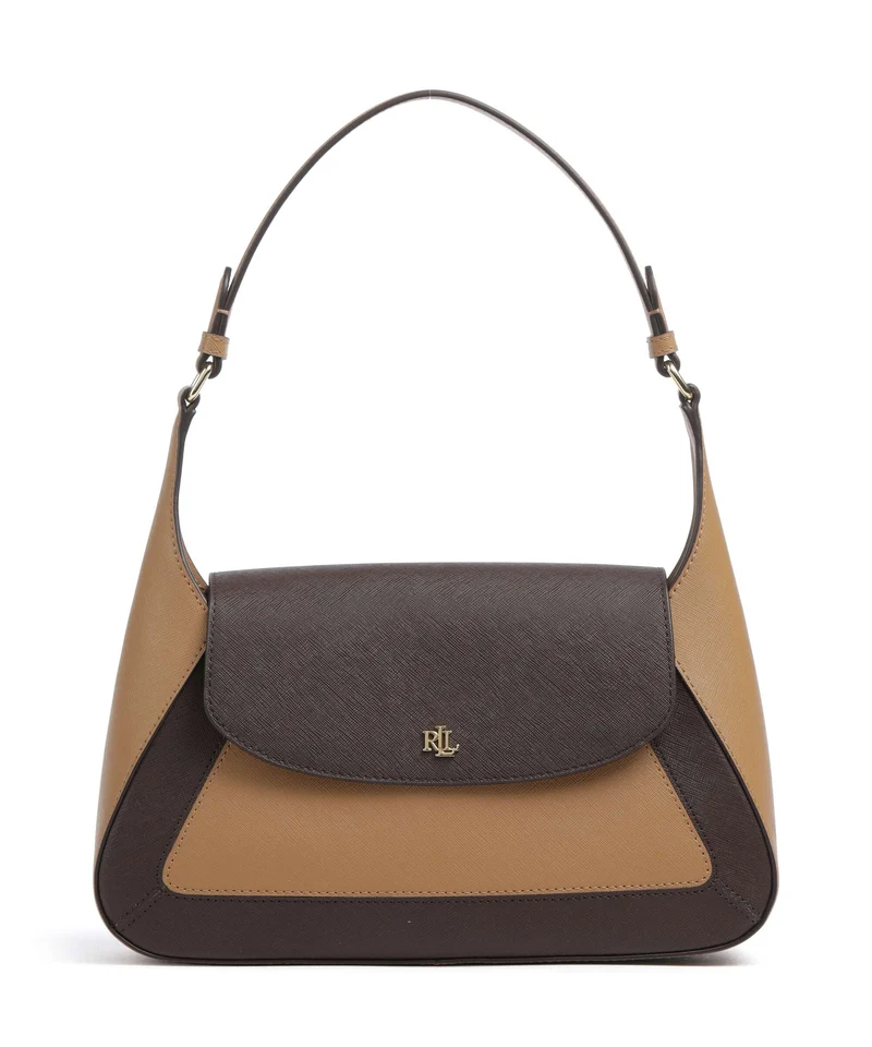 Lauren Ralph Lauren Schylar Medium Axelremsväska camel/chestnut brown