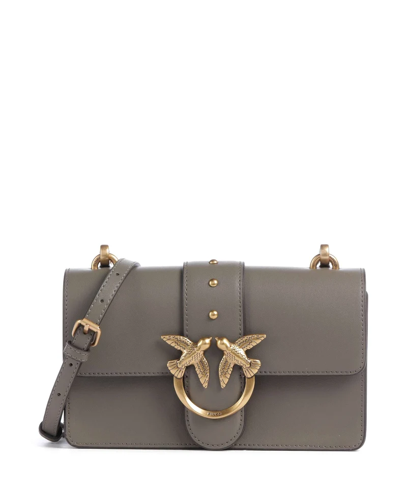 Pinko Love One Mini Crossover väska verde/oliva scuro/antique gold