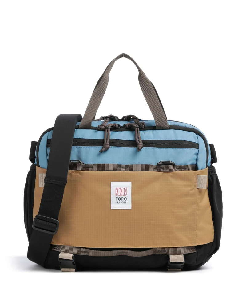 Topo Designs Mountain Crossover väska river blue/brown oak