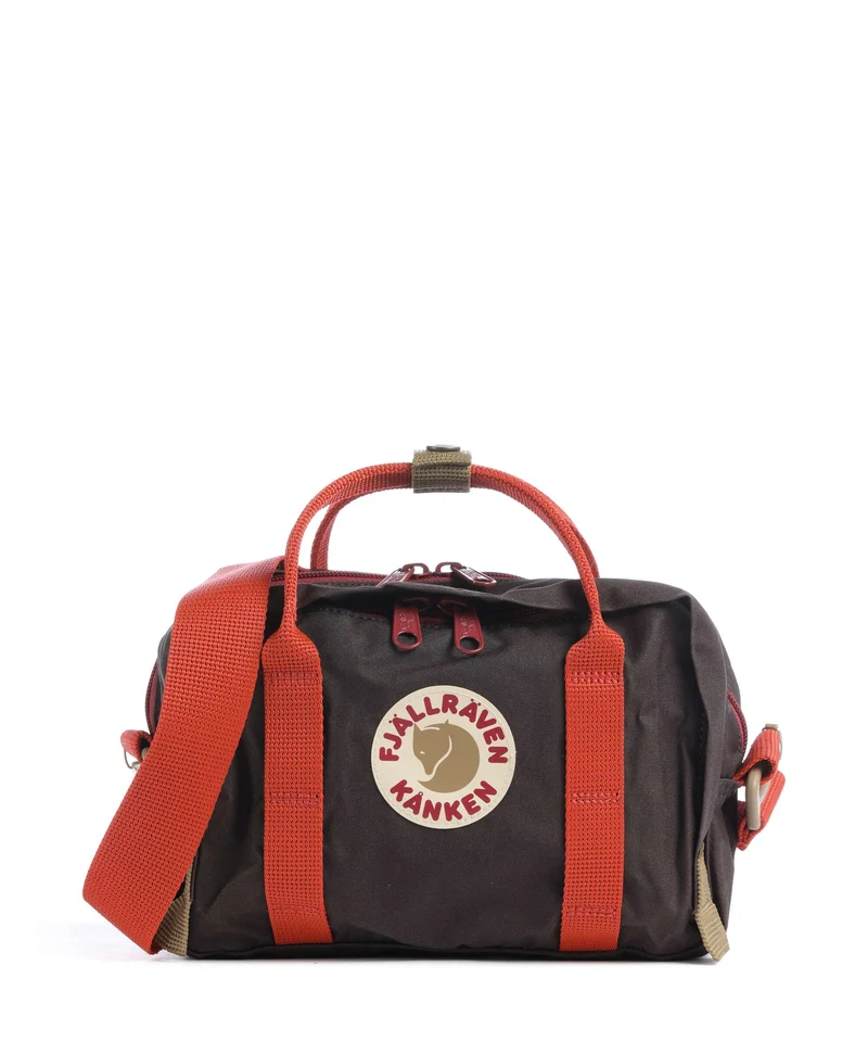 Fjällräven Kånken One Size Crossover väska black oak/rowan red