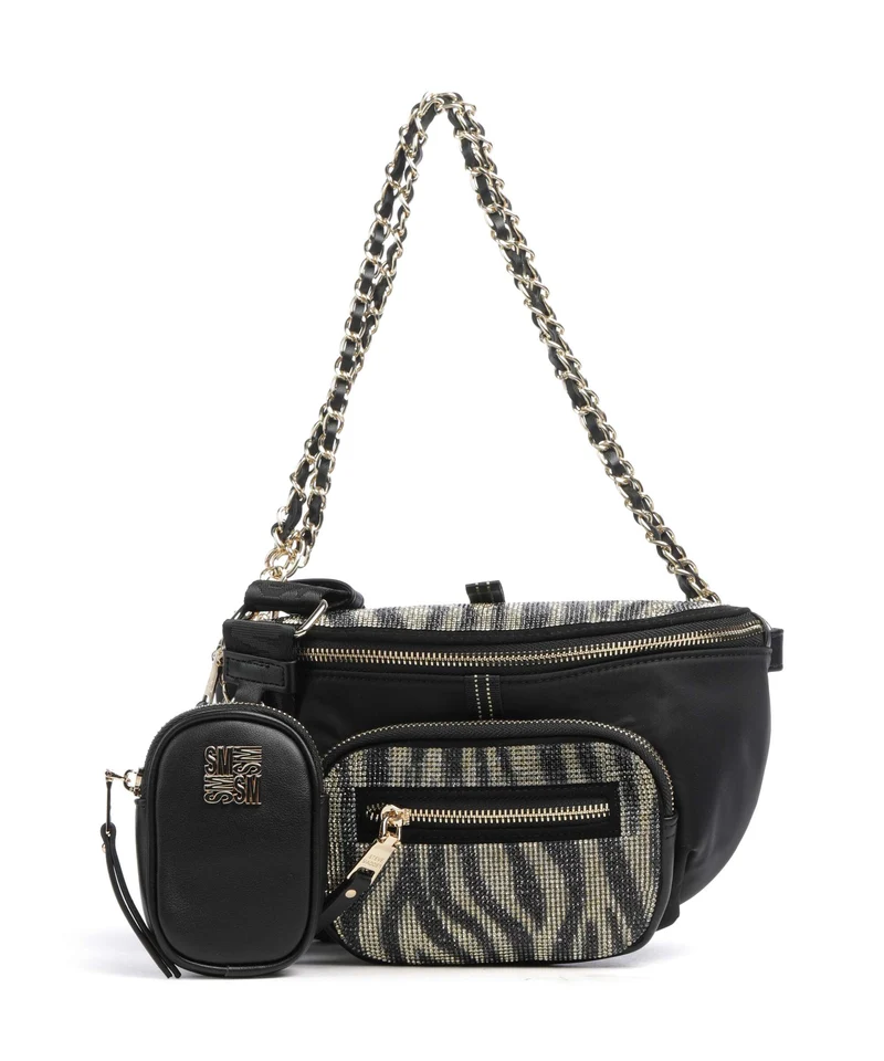 Steve Madden BMAXIMA-S Axelremsväska black/zebra