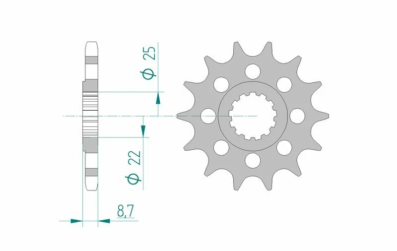 AFAM Steel Standard Front Sprocket 28403 - 525 28403-17
