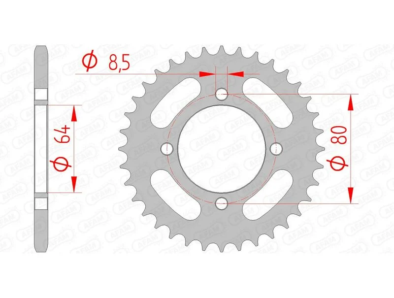 AFAM Steel Standard Rear Sprocket 12101 - 420 12101-30