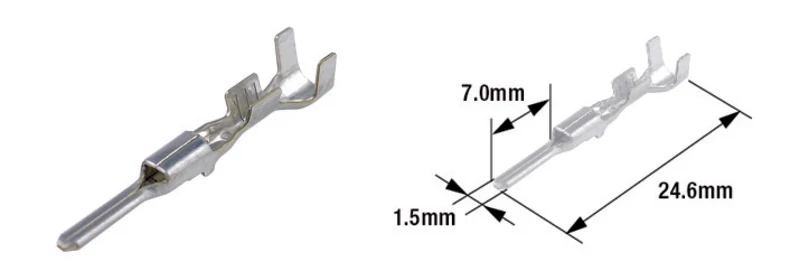 TOURMAX Hane-terminalstift Typ 060 (FRM) – Mässing – 50-pack – ETP-69