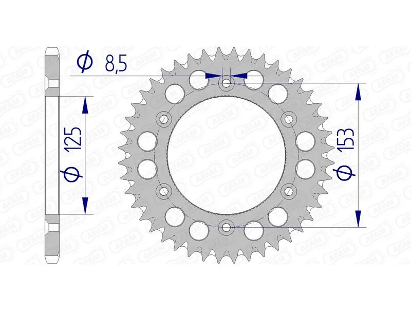 AFAM Aluminium Ultra-Light Rear Sprocket 11212 - 520 11212+46
