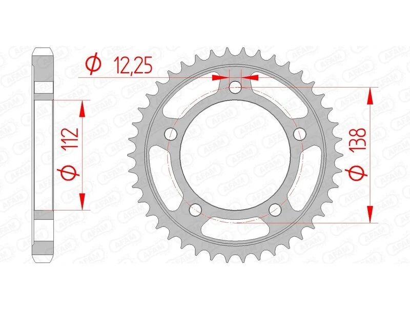 AFAM Steel Standard Rear Sprocket 10508 - 530 10508-45
