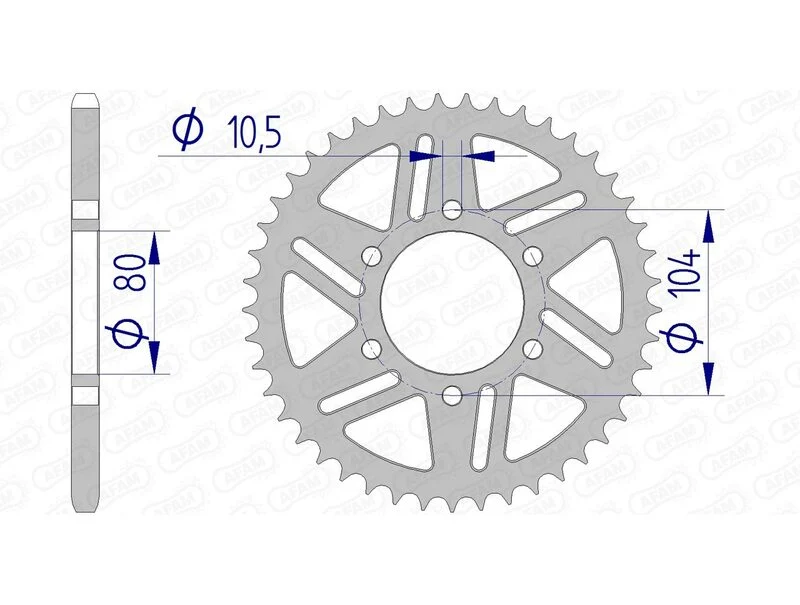 AFAM Aluminium Rear Sprocket 17606520 17606-41