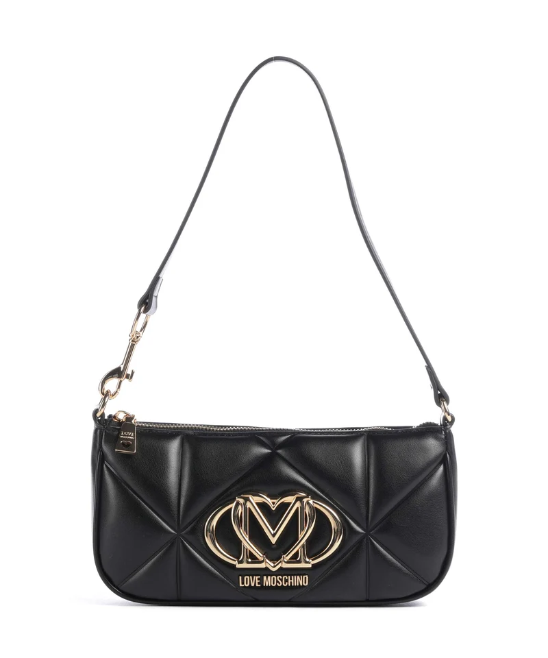 Love Moschino Embossed Q Axelremsväska nero