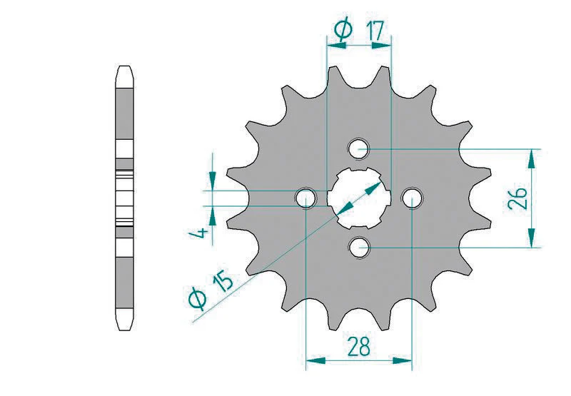 AFAM Steel Standard Front Sprocket 20104 - 420 20104-15