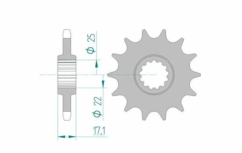 AFAM Steel Standard Front Sprocket 20405 - 525 20405-16