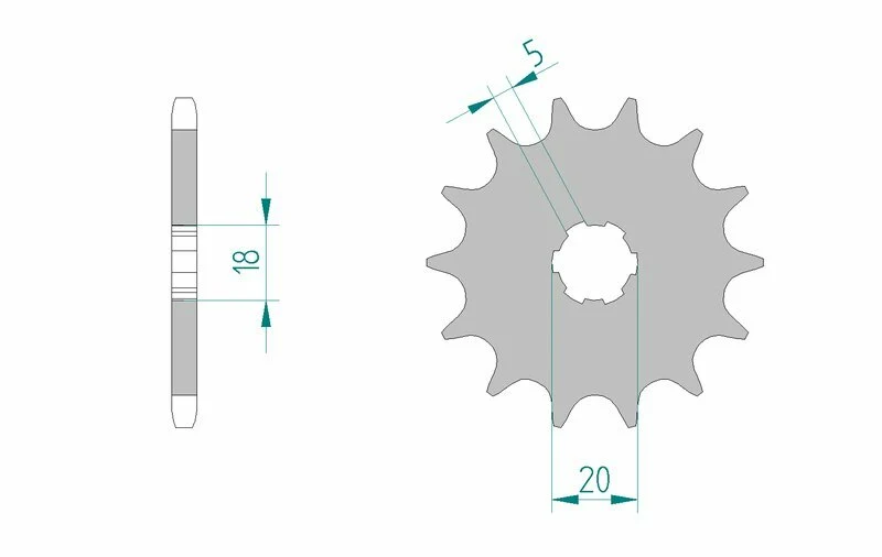 AFAM Steel Standard Front Sprocket 94305 - 520 94305-11