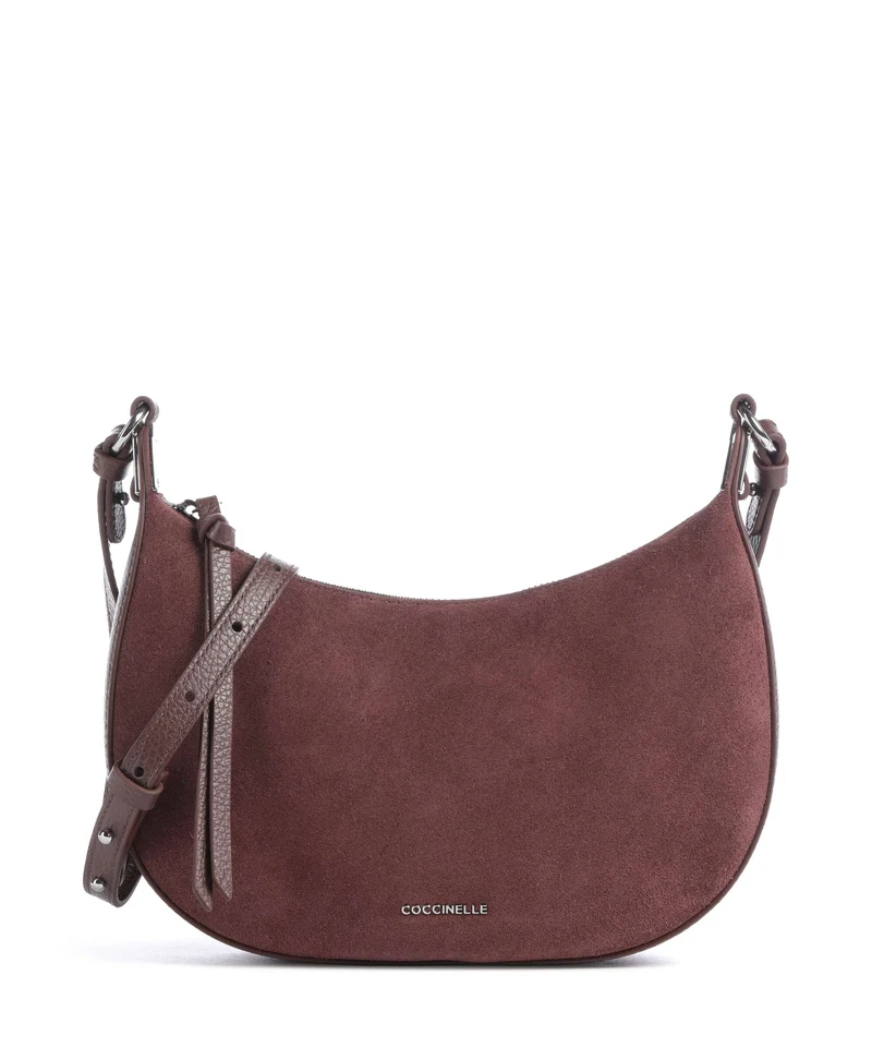 Coccinelle Fujiko Suede Crossover väska berry