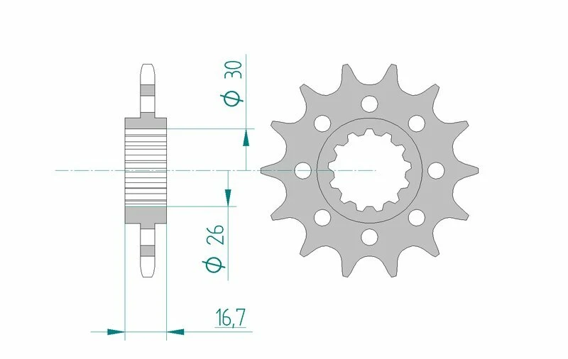 AFAM Steel Standard Front Sprocket 20613 - 520 20613-17