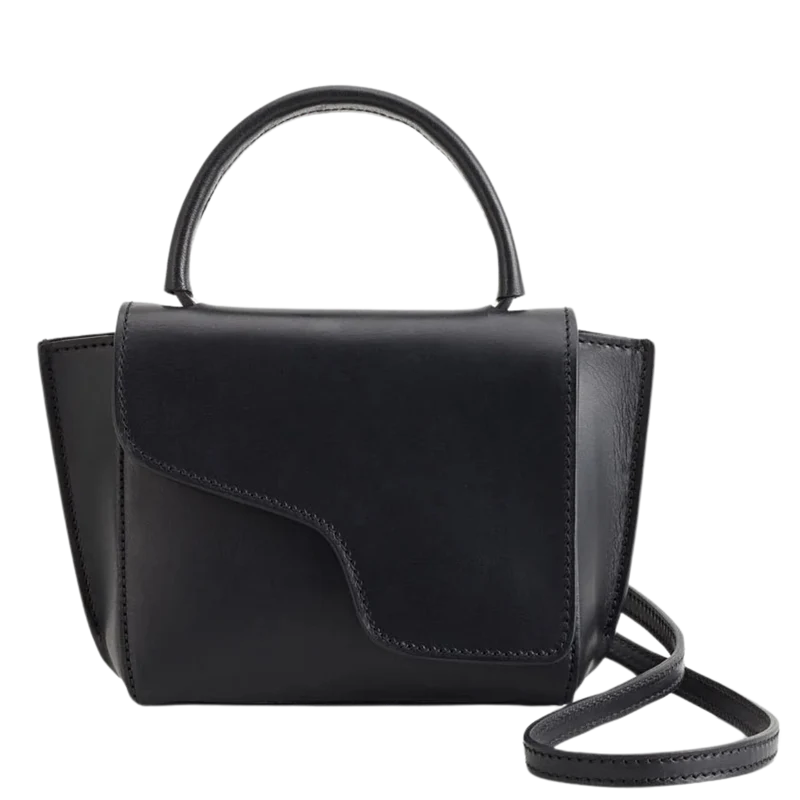 Montalcino Leather Mini Handbag - Black
