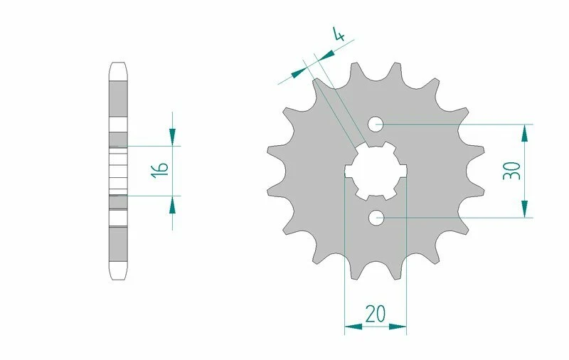 AFAM Steel Standard Front Sprocket 24200 - 428 24200-16
