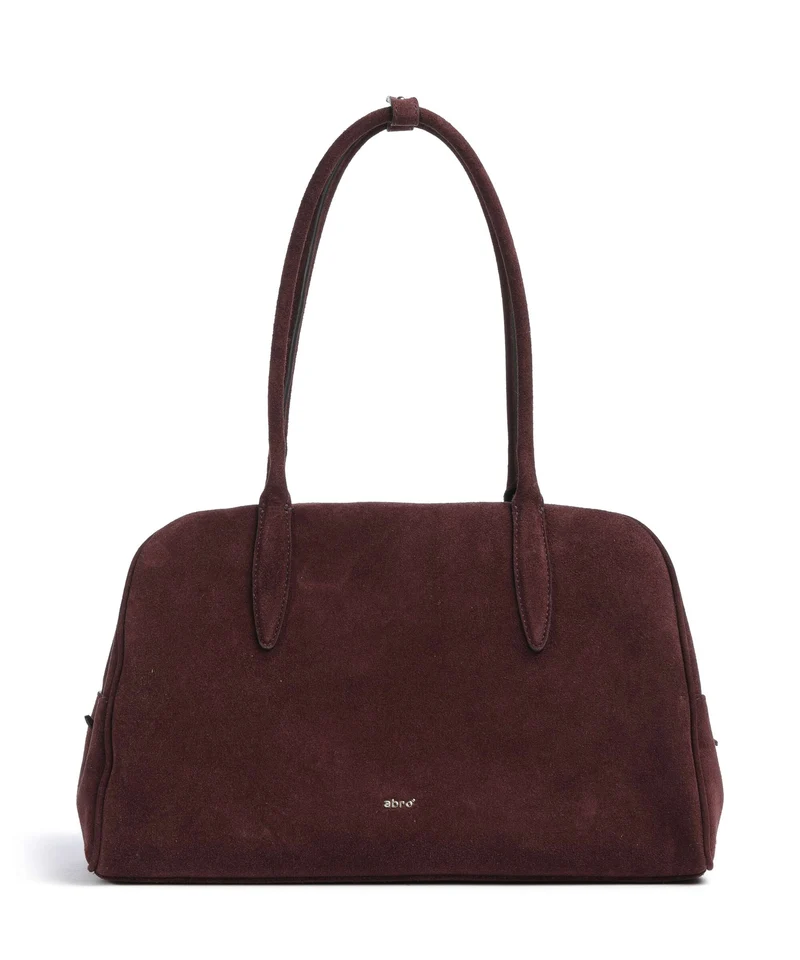Abro Suede Amara Axelremsväska burgundy