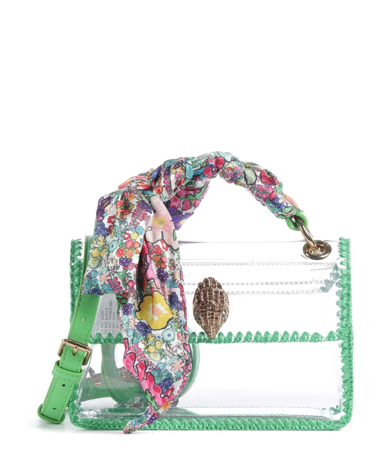 Kurt Geiger Kensington Vinyl Mini Crossover väska green combination