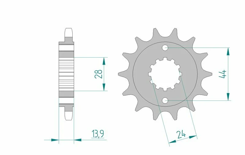 AFAM Steel Standard Front Sprocket 20606 - 525 20606-17
