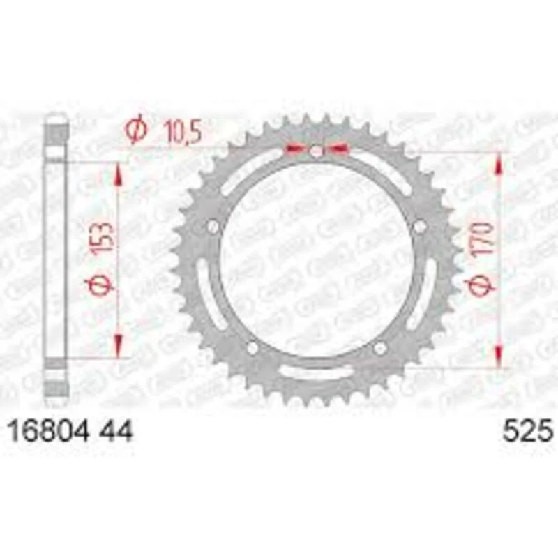 AFAM Steel Standard Rear Sprocket 16804525 16804-44